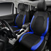Picture of CAR PASS Universal Leather Two Front Seat Covers,Sport seat Covers fits Most Cars, SUVs, Trucks, and Vans Airbag Compatible (Black and Blue)