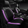 Picture of CAR PASS Universal Leather Two Front Seat Covers,Sport seat Covers fits Most Cars, SUVs, Trucks, and Vans Airbag Compatible (Black and Purple)