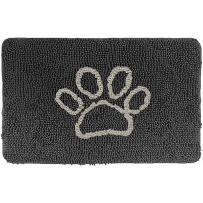 Picture of Gorilla Grip Ultra Absorbent Grippy Doormat for Muddy Dog Paws, 36x24 Machine Washable Soak Stopper Rugs Cleaner Floors, Bed Mat for Dirty Dogs, Indoor Entrance Door Rug Pet Bed Mats Charcoal