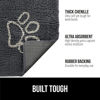 Picture of Gorilla Grip Ultra Absorbent Grippy Doormat for Muddy Dog Paws, Machine Washable Soak Stopper Rugs Cleaner Floors, Bed Mat for Dirty Dogs, Indoor Entrance Door Rug Pet Bed Mats 24x17 Charcoal