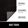 Picture of Gorilla Grip Ultra Absorbent Grippy Doormat for Muddy Dog Paws, 70x24 Machine Washable Soak Stopper Rugs Cleaner Floors, Bed Mat for Dirty Dogs, Indoor Entrance Door Rug Pet Bed Mats Black