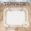 Picture of Pack and Play Sheets Fitted, 2-Pack Mini Crib Sheets - Pack N Play Sheets, Organic Fitted Crib Sheet for Pack and Play Mattress, Playard Baby Crib Sheets,Crib Sheets Neutral for Boys (Nibbles/Bruce)