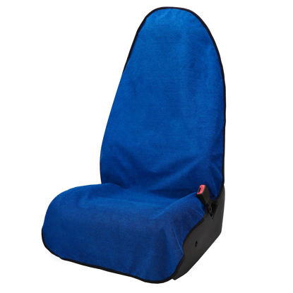Picture of Leader Accessories Towel Car Seat Cover Waterproof Blue for Truck SUV Front Seat Machine Washable - After The Gym, Runs, Swimming, Surfing