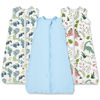 Picture of TotAha Cute Dinos Sleep Sack 6-12 Months 3 Pack, Buttery Soft Swaddle Transition Wearable Blanket Baby Sleeping Bag