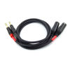 Picture of 024 XLR to 1/4 TRS Stereo Adapter, 6.35mm Dual Channel to 3-pin XLR Male, XLR to 1/4 Stereo Balanced Microphone Stereo Unbalanced Audio Converter AdapterCable (6FT)