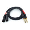 Picture of 024 XLR to 1/4 TRS Stereo Adapter, 6.35mm Dual Channel to 3-pin XLR Male, XLR to 1/4 Stereo Balanced Microphone Stereo Unbalanced Audio Converter AdapterCable (6FT)