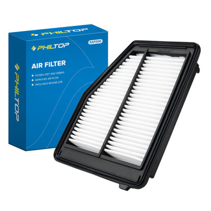 Picture of PHILTOP Engine Air Filter CA11113 Replacement for Acura & Honda Models - ILX 2013 2014 2015 2.0L, Civic 2012 2013 2014 2015 1.8L, Rigid Panel