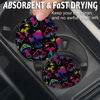 Picture of Car Coasters for Cup Holders，Car Cup Holder Coasters, 2 Pack Cup Holder Coasters for Car, Anti Slip Rubber Car Cup Mat with A Finger Notch, Cute Car Interior Accessories for Women Men 2.75" Mushroom