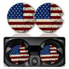 Picture of Car Coasters for Cup Holders，Car Cup Holder Coasters, 2 Pack Cup Holder Coasters for Car, Anti Slip Rubber Car Cup Mat with A Finger Notch, Cute Car Interior Accessories for Women 2.75" American Flag