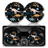 Picture of Car Coasters for Cup Holders，Car Cup Holder Coasters, 2 Pack Cup Holder Coasters for Car, Anti Slip Rubber Car Cup Mat with A Finger Notch, Cute Car Interior Accessories for Women Men 2.75" Dinosaur