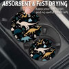Picture of Car Coasters for Cup Holders，Car Cup Holder Coasters, 2 Pack Cup Holder Coasters for Car, Anti Slip Rubber Car Cup Mat with A Finger Notch, Cute Car Interior Accessories for Women Men 2.75" Dinosaur