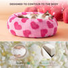 Picture of Lesure Donut Small Dog Bed - Round Cat Beds for Indoor Cats Anti-Anxiety Calming Pet Beds, Washable Cute Modern Beds with Teddy Sherpa Plush & Anti Slip Bottom, 20 Inch, Heart Pink