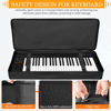 Picture of AKOZLIN 34"x13"x4" Electric Piano Keyboard 49 Key Keyboard Case Gig Bag with Adjustable Straps and 5-Pocket for Keyboard Accessaries