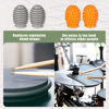 Picture of 4 Pieces Drum Mute Drum Dampener Silicone Drumstick Silent Practice Tips Percussion Accessory Mute Replacement Musical Instruments Accessory (Orange, Gray,Grid, Dot)