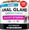 Picture of STRELLALAB Anal Gland Support Chews - Scoot Treatment - Digestive Enzymes, Prebiotics & Fiber Supplement for Dogs Digestion & Gut Health. Proprietary Blend of Beet, Psyllium, Dandelion & Pumpkin 120Ct