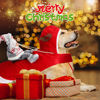 Picture of BWOGUE Santa Dog Costume Christmas Pet Clothes Santa Claus Riding Pet Cosplay Costumes Party Dressing up Dogs Cats Outfit for Small Medium Large Dogs Cats