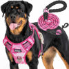 Picture of Beebiepet Heavy Duty Tactical Dog Harness for Large Dogs, No Pull Adjustable Pet Harness Reflective Service Training Easy Control Pet Vest Military K9 Working Dog Harnesses-X- Large, Pink Camo