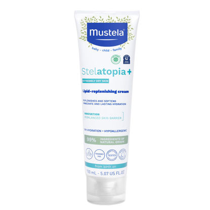Picture of Mustela Stelatopia+ - Lipid-Replenishing Cream - Moisturizer for Eczema-Prone Skin - With Natural Sunflower Oil and Prebiotic - For Babies, Kids & Adults - Fragrance Free - 5.07 fl oz