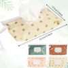 Picture of FEBSNOW 4 Pack Baby Wipes Dispenser, Portable Refillable Wipe Holder Baby Wipes Container Travel Wipes Case Reusable Boho Wet Wipes Pouch