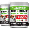 Picture of Large Breed Hemp + Glucosamine Dog Joint Supplement - Hemp Chews for Dogs Hip Joint Pain Relief - Omega 3, Chondroitin, MSM - Advanced Mobility Hemp Oil Treats for Large Dogs - Made in USA - 240 Ct