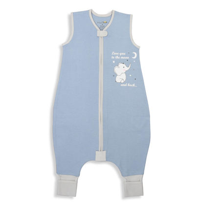 Picture of Toddler Sleep Sack with Feet 3T-4T, 1.0 TOG Organic Cotton Baby Sleeping Bag with Legs, Baby Wearable Blankets for Walkers w/ 2-Way Zipper, Baby Sleep Sack for Girls & Boys, 1-Pack, Early Walker Large