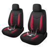 Picture of CAROMOP Neoprene Car Seat Cover 2 Front Seats, Waterproof Seat Covers for Cars, Universal Fit for Most Car Interior Covers-Sedan Truck SUV(Black/Red)
