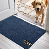 Picture of Gorilla Grip Muddy Dog Doormat for Dirty Paws, 48x30 Washable Absorbent Waterproof Soak Stopper for Cleaner Floors, Bed Mat for Dogs, Front and Back Door Indoor Entrance Rug Pet Bed Mats, Navy Blue