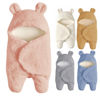 Picture of Nunibum Baby Swaddle Blanket Boys Girls Cute Bear Plush Essential Receiving Blanket Ultra-Soft Newborn Registry Sleeping Wraps for Infant 0-6 Months - Pink