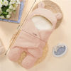 Picture of Nunibum Baby Swaddle Blanket Boys Girls Cute Bear Plush Essential Receiving Blanket Ultra-Soft Newborn Registry Sleeping Wraps for Infant 0-6 Months - Pink