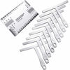 Picture of Mudder 10 Pieces Guitar Luthier Tools Include 9 Understring Guitar Radius Gauge and 1 String Action Gauge Ruler Measuring Tool for Bass Setup