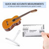 Picture of Mudder 10 Pieces Guitar Luthier Tools Include 9 Understring Guitar Radius Gauge and 1 String Action Gauge Ruler Measuring Tool for Bass Setup