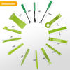 Picture of GOOACC 102Pcs Trim Removal Tool, Auto Push Pin Nylon Bumper Retainer Clip Set Fastener Terminal Remover Tool Round Handle Crowbar Kit Car/Radio Panel, Green