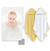 Picture of BAMBOO QUEEN 2 Pack Premium Baby Bath Towel - Rayon Made from Bamboo, Hooded Towels for Babies,Toddler,Infant - Newborn Essential -Perfect Baby Registry Gifts (White and Yellow, 30 x 30 Inch)