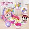 Picture of 2 in 1 Baby Gym Play Mat with Walker, Kick and Play Piano Gym Activity for Boys Girls, Musical Activity Center Tummy Time Mat for 0-3-6-12-18 Months, Learning Walker Play Gym for Infant Toddler Gift