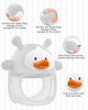 Picture of Teething Toys for Babies 0-6 Months, Never Drop Silicone Baby Teether, Hand Pacifier for Sucking Babies, Soothing Pain Relief, Best Chew Toy for Teething Baby, Teething Mitten for New Born-Transparent