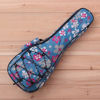 Picture of HOT SEAL 10MM Waterproof Durable Colorful Ukulele Case Bag with Storage (23/24in, Blue Flowers)