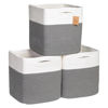 Picture of NaturalCozy Storage Cubes 11 Inch Cotton Rope Woven Baskets for Organizing, 3-Pack | Cube Storage Bin | Square Storage Baskets for Shelves Organizer, Classroom, Kids Toy Bins, Closet, Baby Nursery