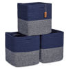 Picture of NaturalCozy Storage Cubes 11 Inch Cotton Rope Woven Baskets for Organizing, 3-Pack | Cube Storage Bin | Square Storage Baskets for Shelves Organizer, Classroom, Kids Toy Bins, Closet, Baby Nursery