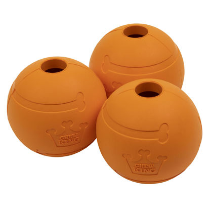 Picture of Chew King Dog 2.5 Inch Bacon Flavor Rubber Balls 3 Pack Large Breeds