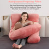 Picture of BATTOP Pregnancy Pillow,Pregnancy Pillows for Sleeping,Full Body Pillow with Removable Cover,Support for Back,Legs,Belly,HIPS,57 Inch Maternity Pillow,Pregnancy Must Haves（Pink）