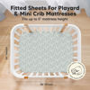 Picture of Pack and Play Sheets Fitted, 2-Pack Mini Crib Sheets - Pack N Play Sheets, Organic Fitted Crib Sheet for Pack and Play Mattress, Playard Baby Crib Sheets, Crib Sheets Neutral for Boys (Daisies)