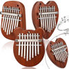 Picture of 3 Pack Mini Thumb Piano with 8 Key Finger Thumb Piano Portable Mini Pocket Kalimba Cute Heart Oval Bear Kalimba Small Hand Piano for Kid Adult Christmas Musical Gifts Ready In Tune Version (5 Inch)