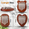 Picture of 3 Pack Mini Thumb Piano with 8 Key Finger Thumb Piano Portable Mini Pocket Kalimba Cute Heart Oval Bear Kalimba Small Hand Piano for Kid Adult Christmas Musical Gifts Ready In Tune Version (5 Inch)