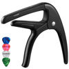 Picture of Guitar Capo for Acoustic and Electric Guitars with 4 Picks for Free,Black