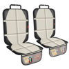 Picture of XHYANG Car Seat Protector,2 Pack Car Seat Protectors Baby Carseat Waterproof Durable 600D Fabric for Child Baby Car Seat Mat Vehicle Pet Cover 2 Storage Pockets (2 Pack Beige)