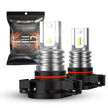 Picture of SEALIGHT 5202/5201 Fog Light Bulb, Real 1:1 100% Successful Installation, 6500K Cool White Lights Bulbs, 6000LM PS19W LED Fog Lights For Cars,Trucks,SUV, 3 Mins Plug-N-Play, Pack of 2
