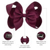 Picture of DEEKA 2 PCS 6" Big Hand-made Grosgrain Ribbon Solid Color Hair Bows Alligator Clips Hair Accessories for Little Teen Toddler Girls Kids Set of 2 -Burgundy