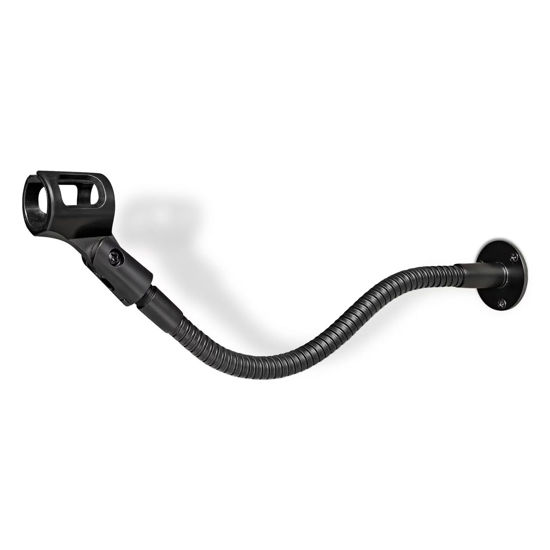 Picture of Microphone Stand - 19-INCH Heavy-Duty Flexible Gooseneck Desktop Mic Stands Holder with Flange Mount Base for Lectern Podium Podcast Meetings Lectures Streaming Gaming Studio