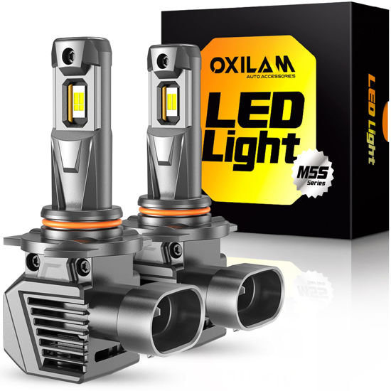 Picture of OXILAM Newest 9012 Bulb, 30000 Lumens 800% Brighter, 6500K White Hir2 Halogen Replacement, 60000 Hours Lifespan, IP68, Plug and Play, Pack of 2