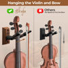 Picture of Violin Wall Mount Hanger, Ohuhu Hardwood Violin Hanger with Bow Holder for Home & Studio
